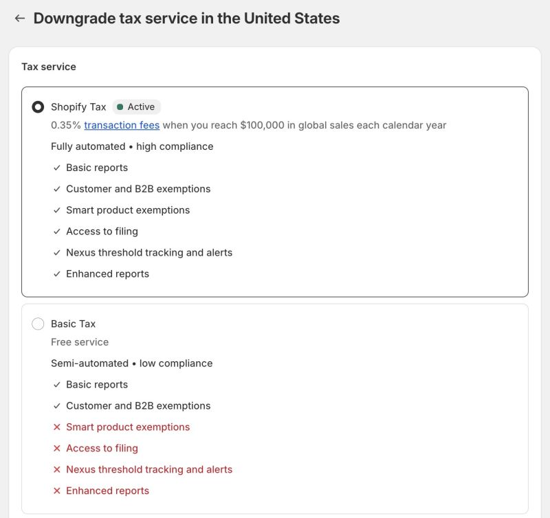 Shopify Tax Service 